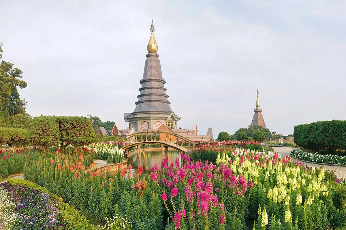 The pagodas on Doi Inthanon